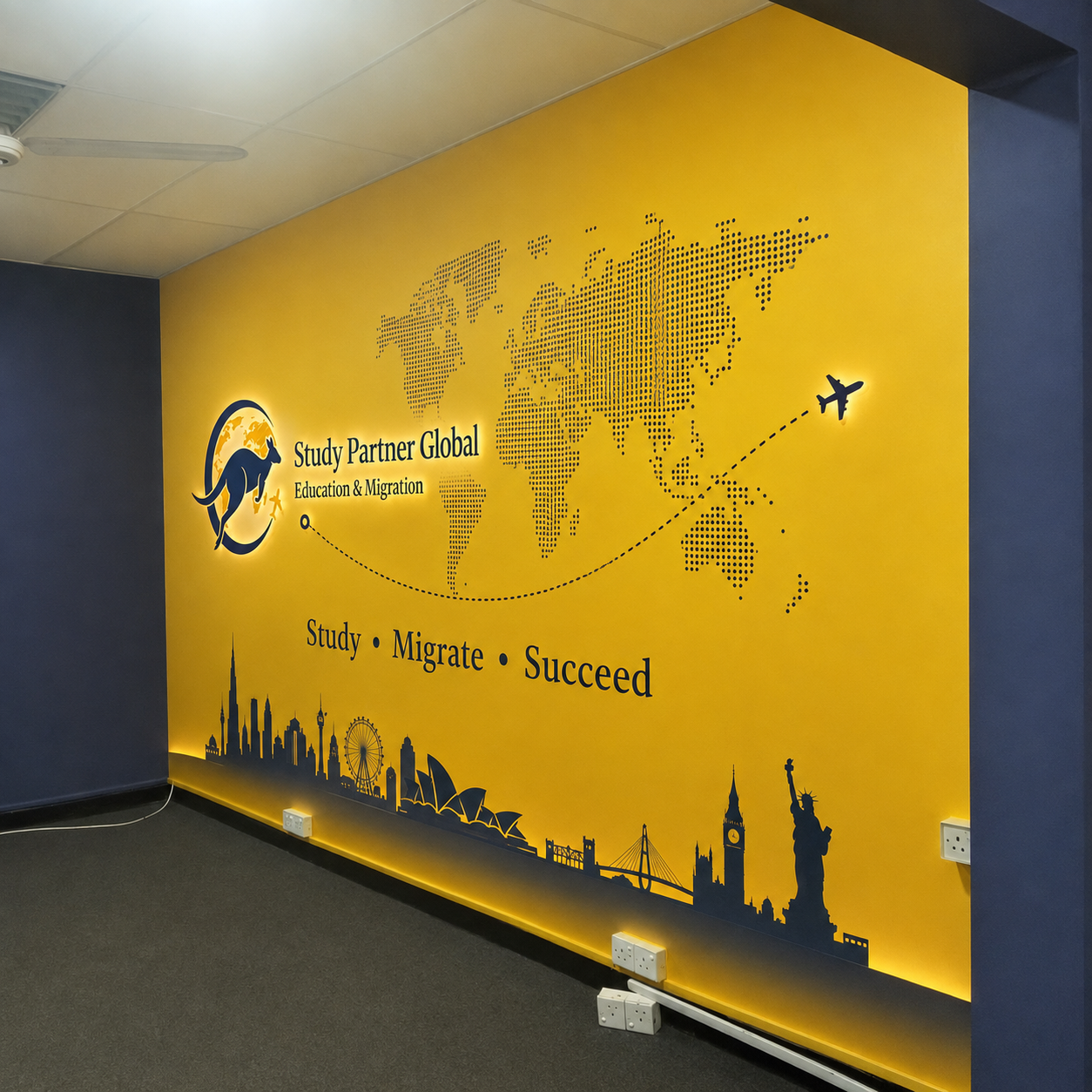 Study Partner Global office branding